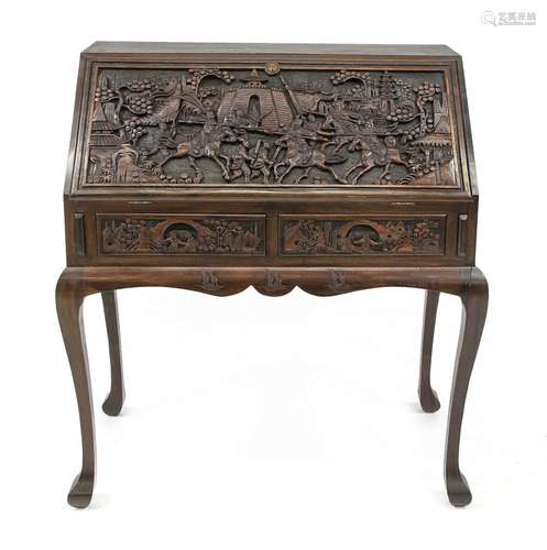 Indonesian teak writing desk