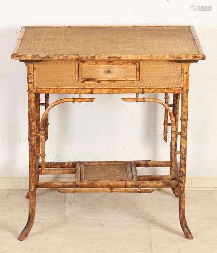 Antique bamboo tea table, 1910