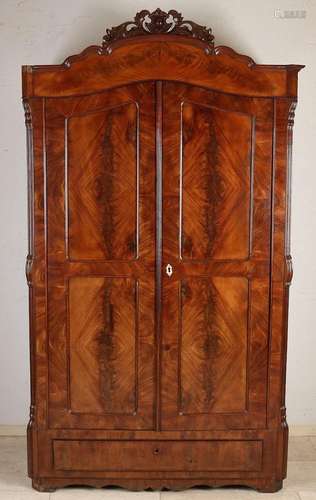 Mahogany Louis Philippe linen cupboard, 1860