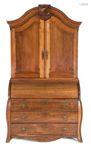 Oak baroque secretary