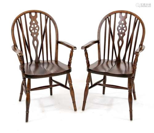 Two Windsor armchairs