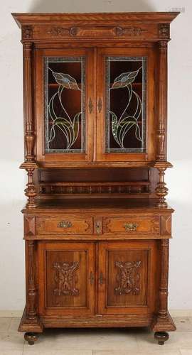 Sideboard with stained glass