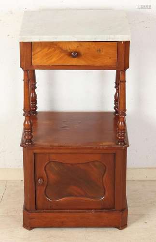 Mahogany bedside table, 1870