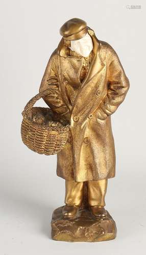 Antique French gilt statue, 1900