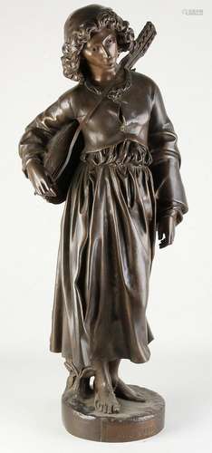 Antique bronze figure by A. Falguiere