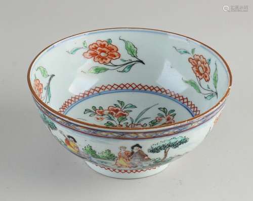 18th century Chinese bowl with A'dams Fur decor, Ø 15 c...