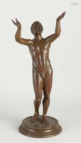 Bronze figure, Naked man