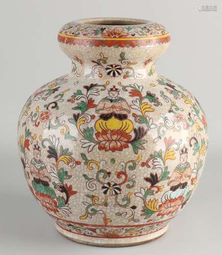 Chinese knob vase, H 23 cm.