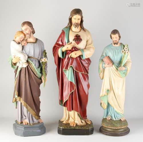 Three antique holy statues