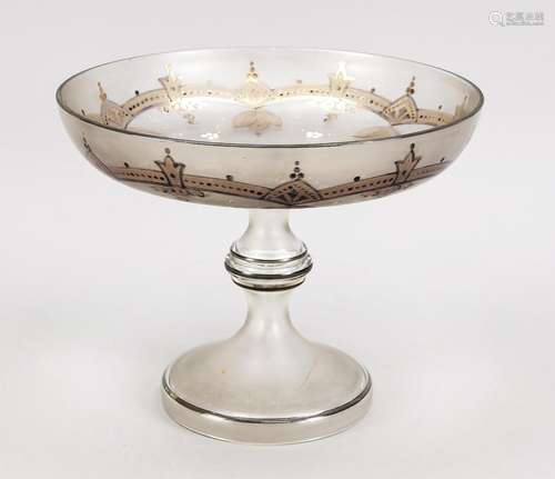 Antique glass table bowl Ø 24 cm.