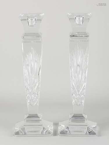 Set of cut candlesticks