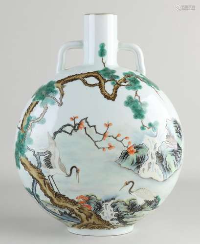 Chinese moon vase, H 33 cm.