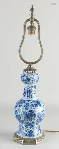 Antique Delft lamp base, H 45 cm.