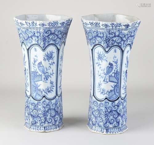 Two French vases, H 29 cm.