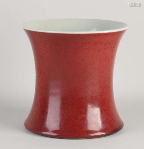 Chinese brush vase, H 17.5
