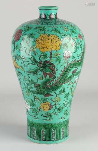 Chinese baluster vase, H 32 cm.