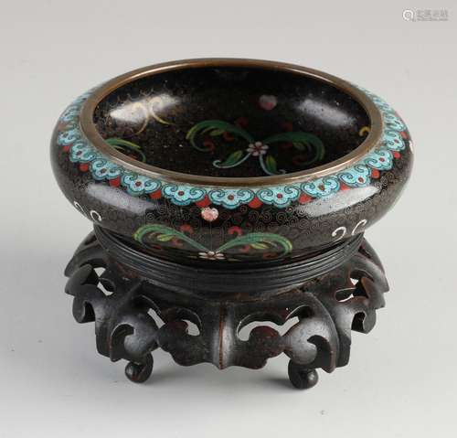 Japanese Meiji cloisonné dish Ø 14.2 cm.