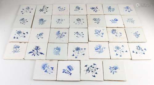 Lot of Frisian tiles (32 pcs.)