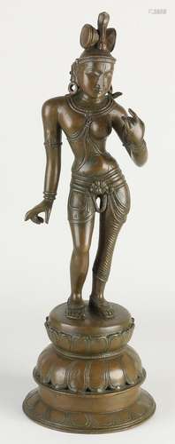 Bronze Buddhist figure, H 39 cm.