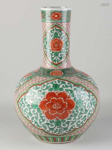 Chinese Wucai vase, H 39 cm.