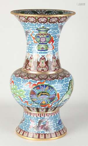 Chinese cloisonne vase, H 51 cm.