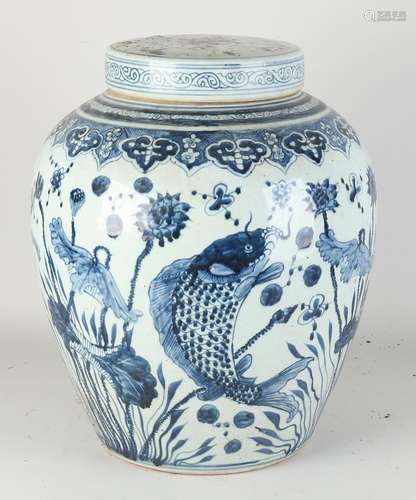 Chinese storage jar, H 47 x Ø 35 cm.