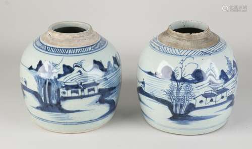 Two Chinese ginger jars