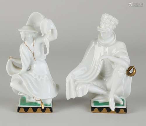 Two porcelain figures