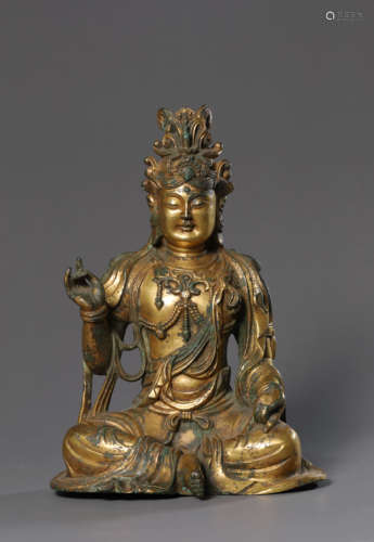 Gilt Bronze Figure of Avalokitesvara