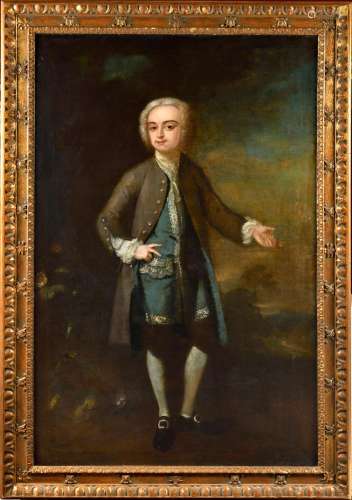 Isaac WHOOD (1688/89- 1752) Portrait d'un jeune aristoc...