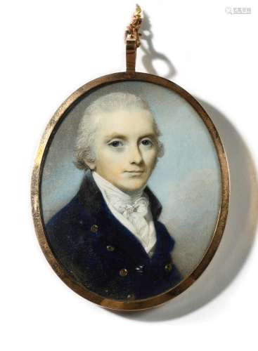 GEORGE ENGLEHEART (1752-1829) Portrait d’homme à la redingot...