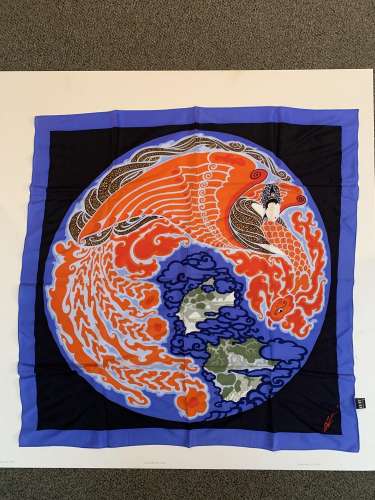 Erte silk scarf "Dream Voyage" - AS IS