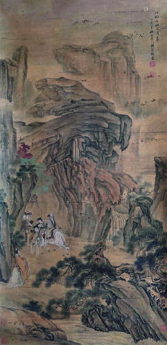 顾符稹（1635～1718） 吕洞宾遇火龙真人图 立轴 绢本设色