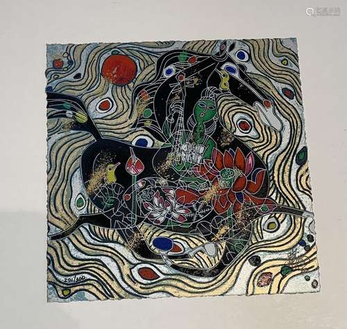 Jiang Tiefeng signed limited edition serigraph print, "...