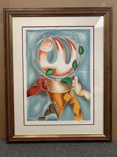 Framed Alexandra Nechita signed limited edition lithograph, ...