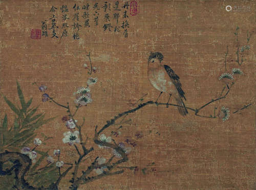 翁小海（1790～1849） 花鸟 镜心（片） 设色绢本