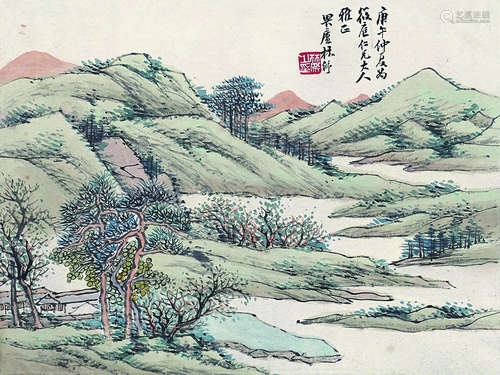 林琴南（1852～1924） 山水册 镜心（片） 设色纸本