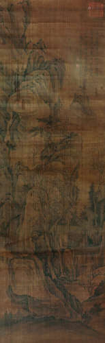 余集（1738～1832） 山水 立轴 水墨绢本