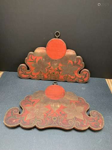 Chinese wood wall hangings - AS IS