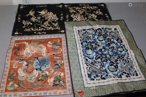 Three Chinese Embroidery Pieces