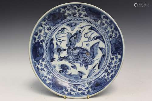 Chinese Blue and White Porcelain Plate