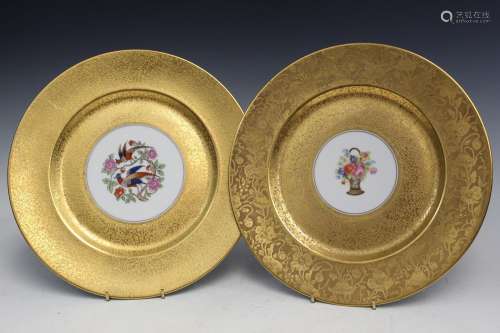 Two Golden Color Dishes, Stouffer Studio, Selb Bavaria, Hein...