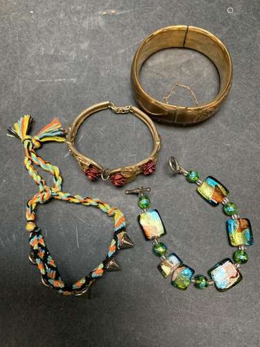 Lot of four bracelets - AS IS