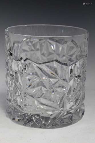 Tiffany & Co. 'Rock Cut" Crystal Ice Bucket.