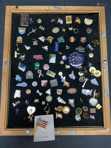 Lot of pins and buttons - AS IS