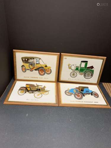 Lot of four car plaques - AS IS