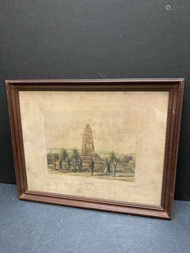 Framed print of a monument - AS IS