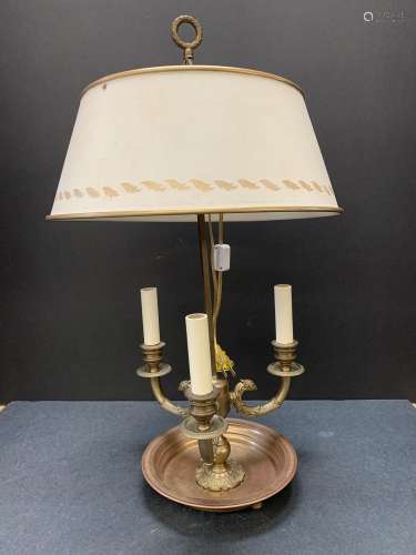 Brass Lamp with light bulb holders - AS IS