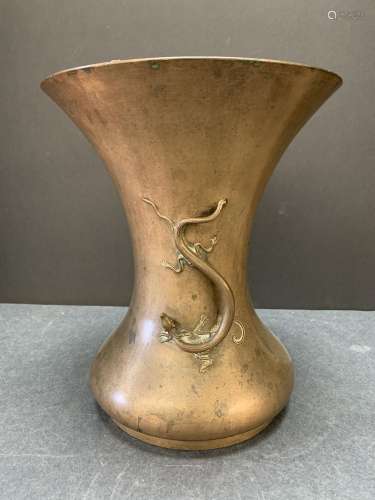 Japanese Bronze Vase - AS IS