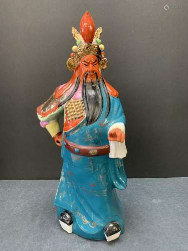 Chinese Porcelain Statue of a man - AS IS